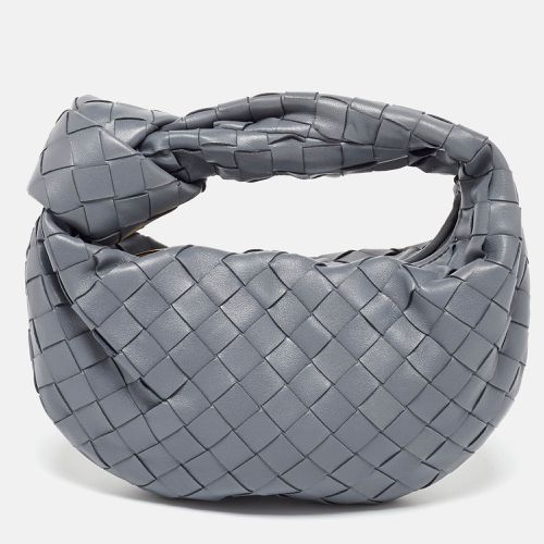 Bottega Veneta Grey Intrecciato Leather Mini Jodie Hobo - Bottega Veneta - Modalova