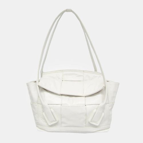 Bottega Veneta White Leather Mini The Arco Shoulder Bag - Bottega Veneta - Modalova