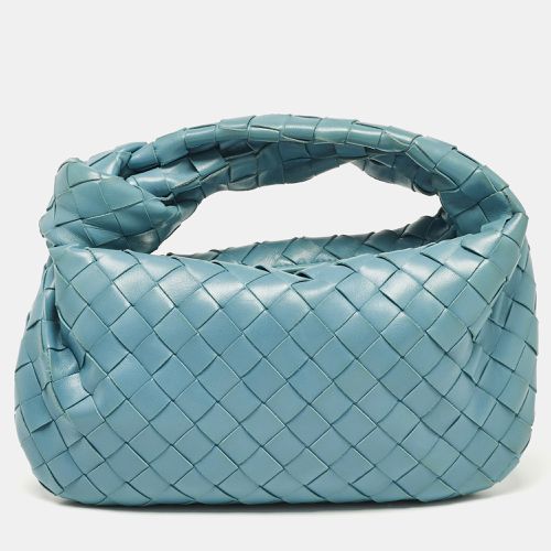 Bottega Veneta Teal Blue Intrecciato Leather Mini Jodie Hobo - Bottega Veneta - Modalova