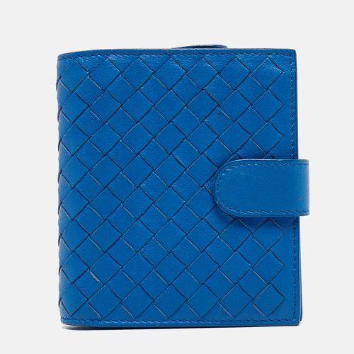 Bottega Veneta Blue Intrecciato Leather Compact Wallet - Bottega Veneta - Modalova