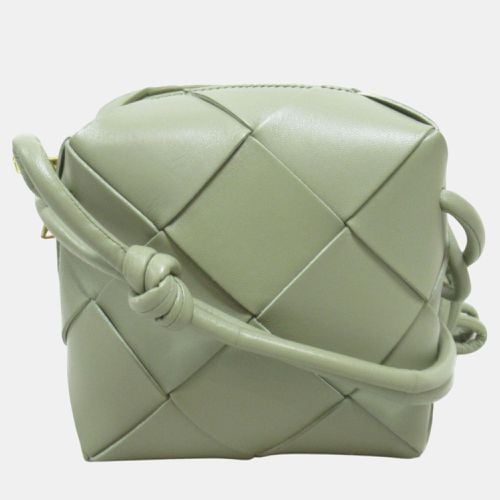 Khaki Travertine Lambskin (sheep leather) Shoulder Bag - Bottega Veneta - Modalova