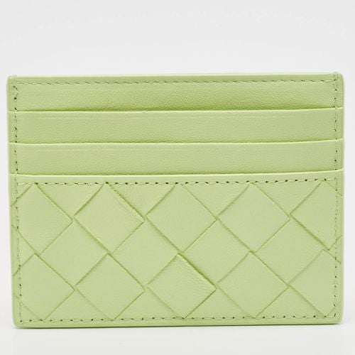 Bottega Veneta Light Green Intrecciato Leather Card Holder - Bottega Veneta - Modalova