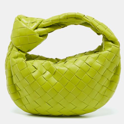 Lime Intrecciato Leather Mini Jodie Hobo - Bottega Veneta - Modalova