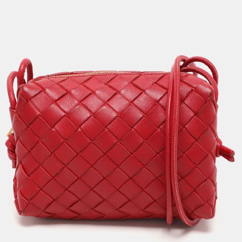 Bottega Veneta Red Intrecciato Leather Loop Shoulder Bag - Bottega Veneta - Modalova