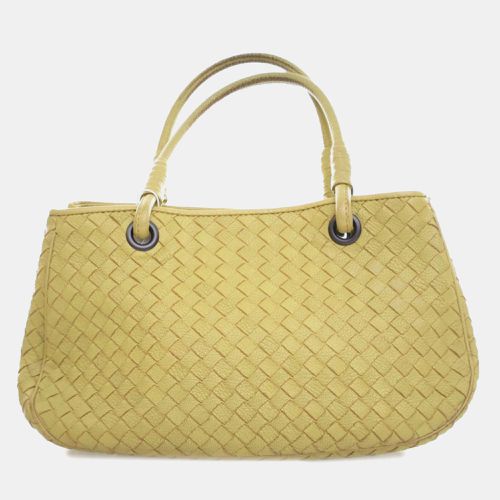 Bottega Veneta Green Calf Leather Mini Intrecciato Tote - Bottega Veneta - Modalova