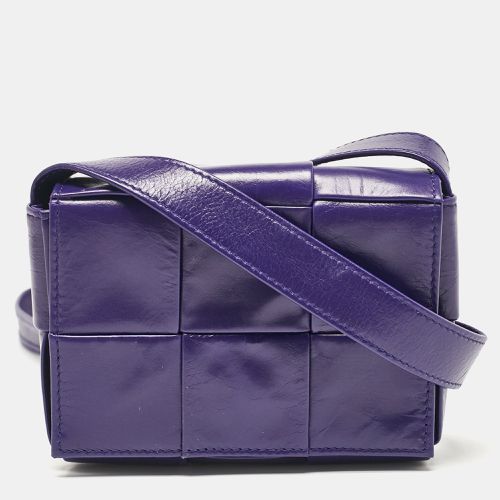 Bottega Veneta Purple Intrecciato Leather Mini Candy Cassette Crossbody Bag - Bottega Veneta - Modalova