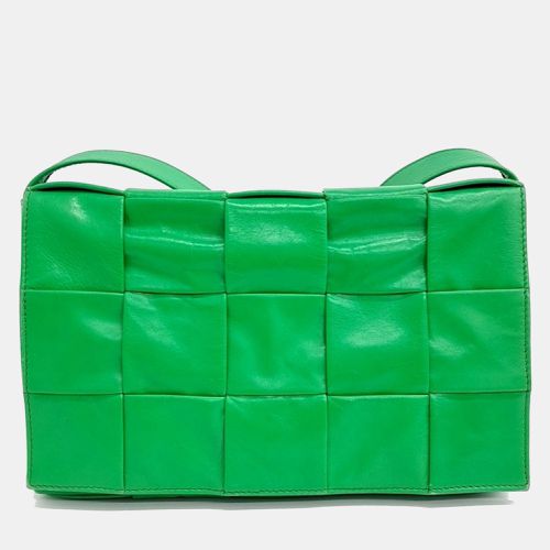 Bottega Veneta Green Leather Cassette Crossbody Bag - Bottega Veneta - Modalova