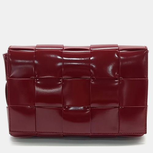 Bottega Veneta Burgundy Leather Cassette Bag - Bottega Veneta - Modalova