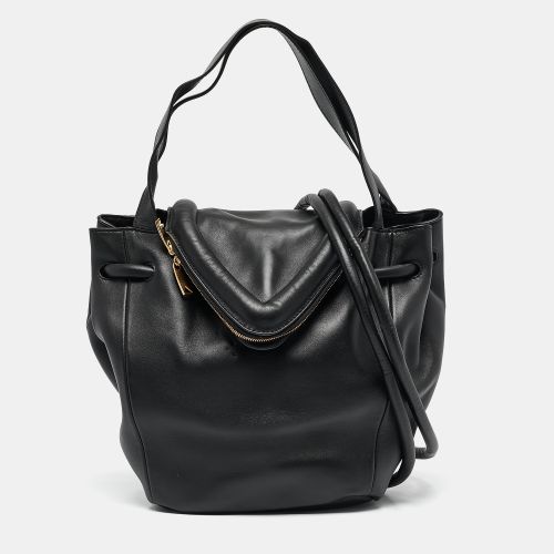 Bottega Veneta Black Leather Beak Bucket Bag - Bottega Veneta - Modalova