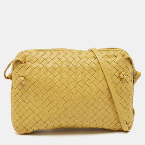 Bottega Veneta Mustard Intrecciato Leather Nodini Crossbody Bag - Bottega Veneta - Modalova