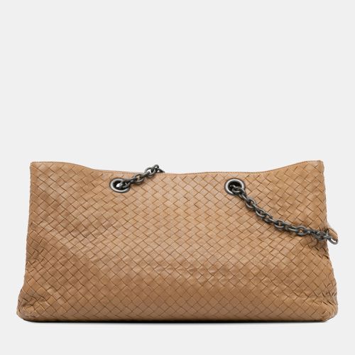 Bottega Veneta Brown Medium Nappa Intrecciato Double Chain Tote - Bottega Veneta - Modalova