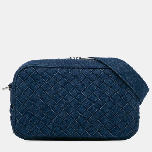 Bottega Veneta Small Denim Intreccio Camera Bag - Bottega Veneta - Modalova