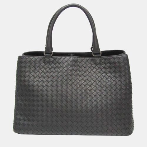 Bottega Veneta Black Intrecciato Leather Handbag - Bottega Veneta - Modalova