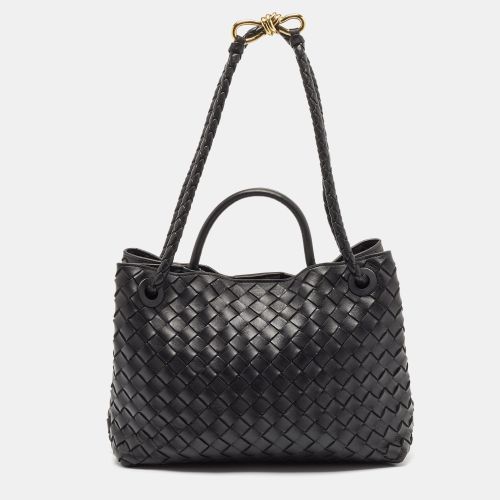 Bottega Veneta Black Intrecciato Leather Medium Andiamo Top Handle Bag - Bottega Veneta - Modalova