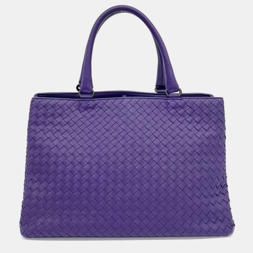 Bottega Veneta Purple Leather tote bag - Bottega Veneta - Modalova