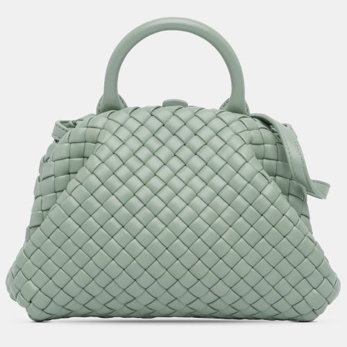 Bottega Veneta Green Mini Nappa Intrecciato Padded The Handle Satchel - Bottega Veneta - Modalova