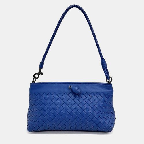 Bottega Veneta Blue Intrecciato Leather Nappa Shoulder Bag - Bottega Veneta - Modalova