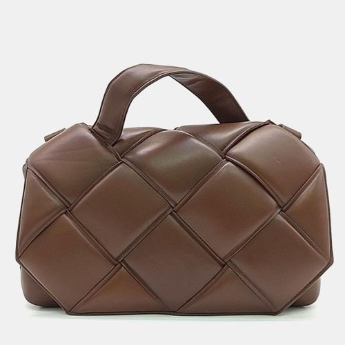 Bottega Veneta Brown Intrecciato Leather Padded Top Handle Bag - Bottega Veneta - Modalova