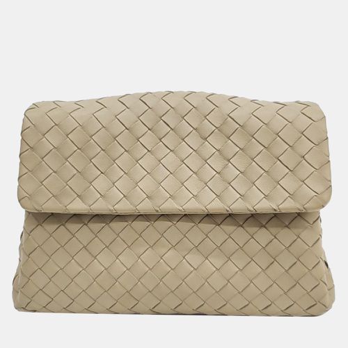 Bottega Veneta Beige Nappa Intrecciato Clutch Bag - Bottega Veneta - Modalova