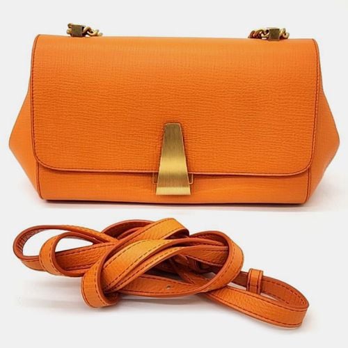 Bottega Veneta Orange Leather Medium BV Angle Shoulder Bag - Bottega Veneta - Modalova