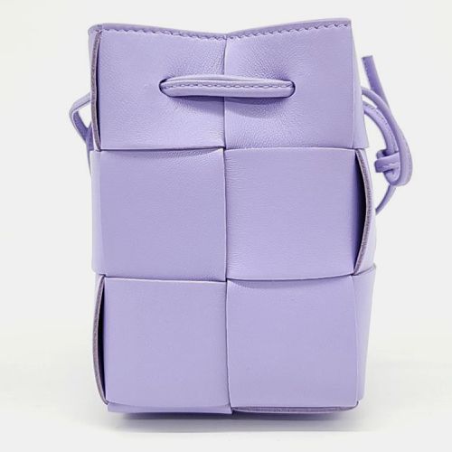 Bottega Veneta Purple Leather Cassette Bucket Bag - Bottega Veneta - Modalova