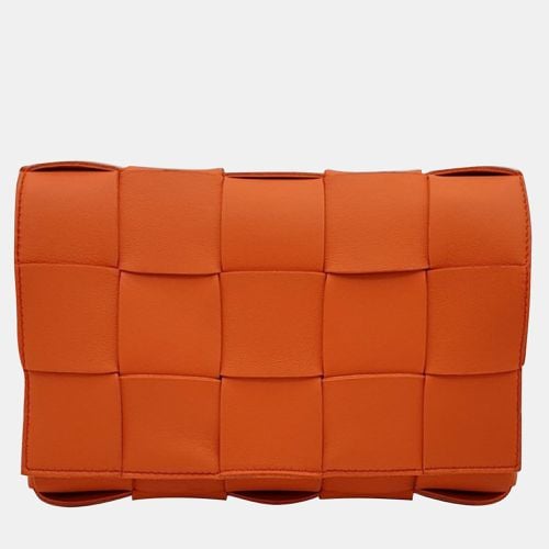 Bottega Veneta Orange Leather Cassette Shoulder Bag - Bottega Veneta - Modalova