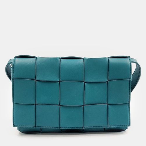 Bottega Veneta Blue Leather Cassette Shoulder Bag - Bottega Veneta - Modalova