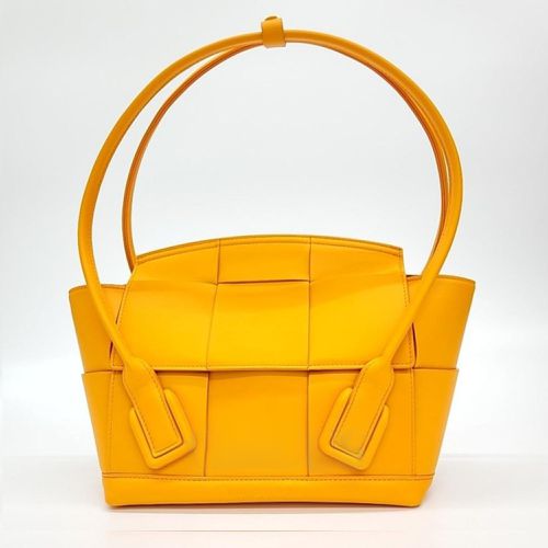 Bottega Veneta Orange Leather Arco Small Tote Bag - Bottega Veneta - Modalova