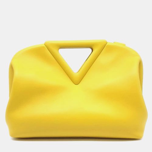 Bottega Veneta Yellow Leather Point Top Handle Bag - Bottega Veneta - Modalova