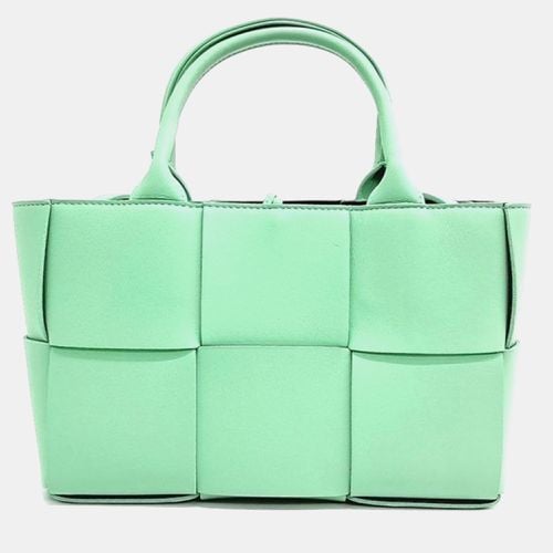 Bottega Veneta Green Leather Arco Mini Tote Bag - Bottega Veneta - Modalova