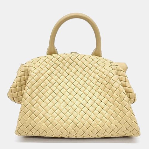 Bottega Veneta Beige Intrecciato Leather Small Top Handle bag - Bottega Veneta - Modalova