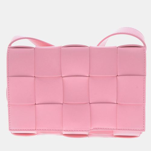 Bottega Veneta Pink Leather Cassette Shoulder Bag - Bottega Veneta - Modalova