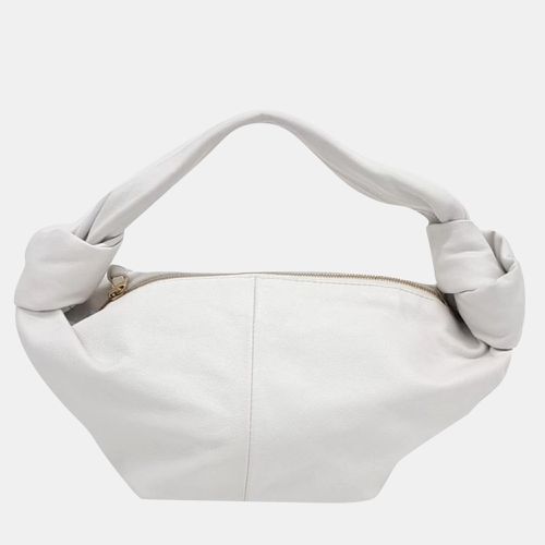 Bottega Veneta White Leather Double Knot Top Handle Bag - Bottega Veneta - Modalova