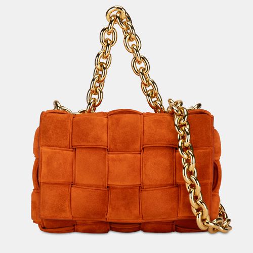 Bottega Veneta Suede Intrecciato Padded Chain Cassette Satchel - Bottega Veneta - Modalova