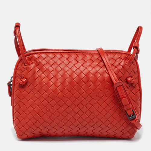 Bottega Veneta Orange Intrecciato Leather Nodini Crossbody Bag - Bottega Veneta - Modalova