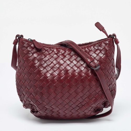 Bottega Veneta Burgundy Leather Top Zip Crossbody Bag - Bottega Veneta - Modalova