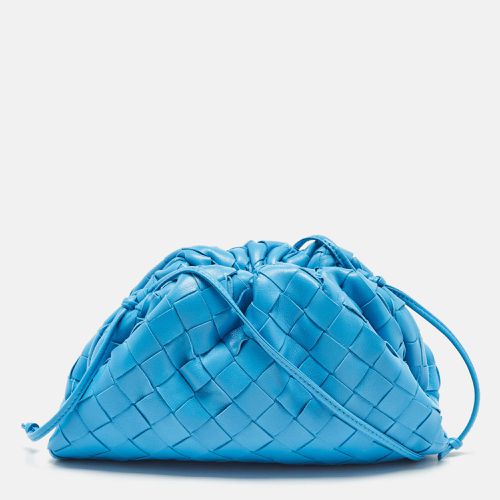 Bottega Veneta Blue Intrecciato Leather Mini The Pouch Bag - Bottega Veneta - Modalova