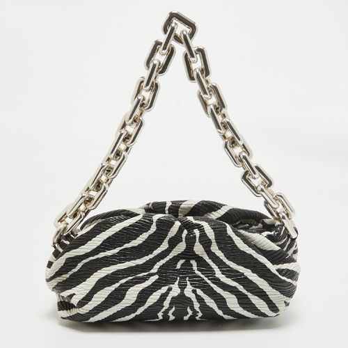 Bottega Veneta Black/White Zebra Print Leather The Chain Pouch Bag - Bottega Veneta - Modalova