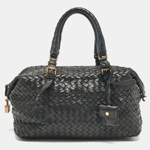 Bottega Veneta Black Intrecciato Leather Montaigne Satchel - Bottega Veneta - Modalova