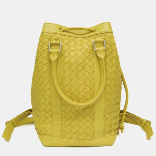 Bottega Veneta Yellow Intrecciato Leather Backpack - Bottega Veneta - Modalova