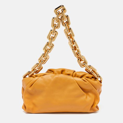 Bottega Veneta Mustard Leather Chain Pouch - Bottega Veneta - Modalova