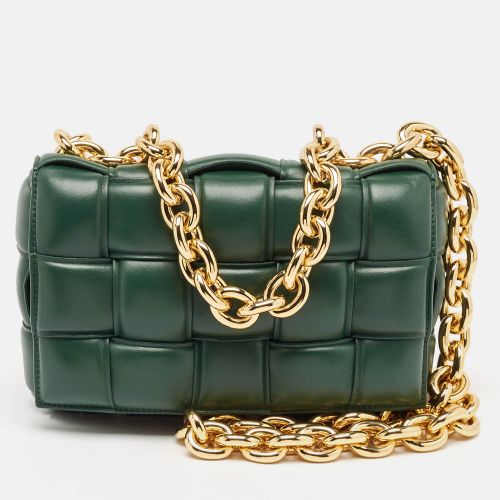 Bottega Veneta Green Leather Padded Chain Cassette Top Handle Bag - Bottega Veneta - Modalova