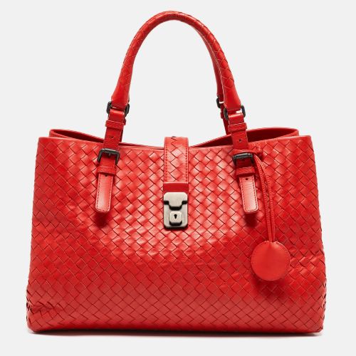 Intrecciato Leather Medium Roma Tote - Bottega Veneta - Modalova