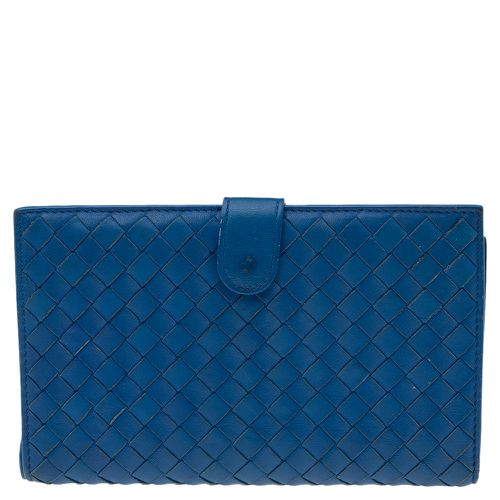 Bottega Veneta Blue Intrecciato Leather Continental Wallet - Bottega Veneta - Modalova