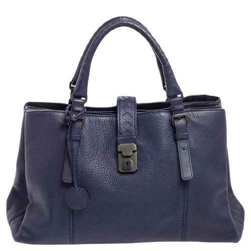 Bottega Veneta Blue Cervo Leather Medium Roma Tote - Bottega Veneta - Modalova