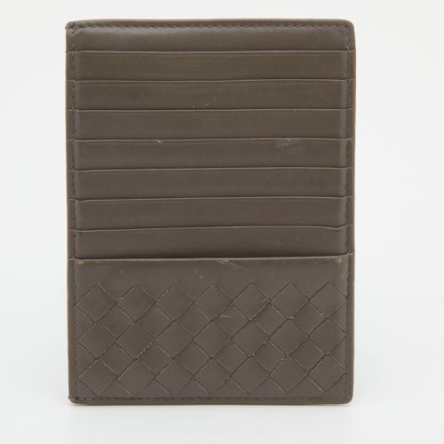 Bottega Veneta Grey Intrecciato Leather Card Holder - Bottega Veneta - Modalova