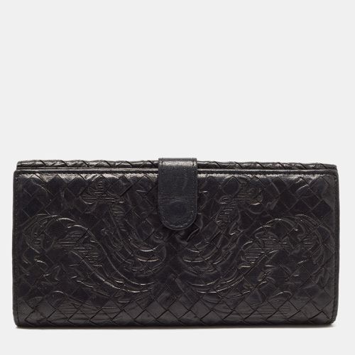 Bottega Veneta Black Intrecciato Leather Flap Continental Wallet - Bottega Veneta - Modalova