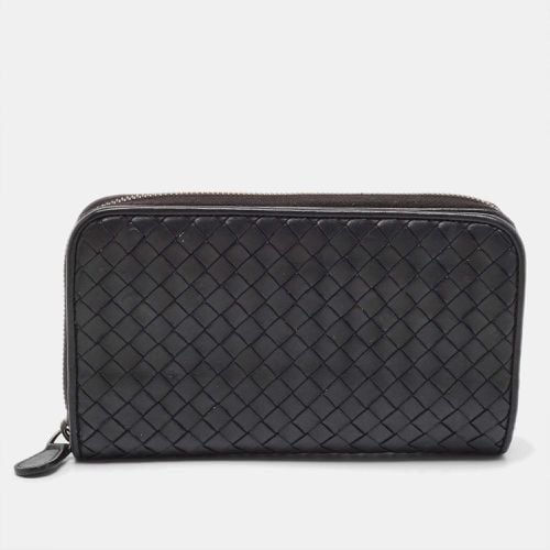 Intrecciato Leather Zip Around Wallet - Bottega Veneta - Modalova