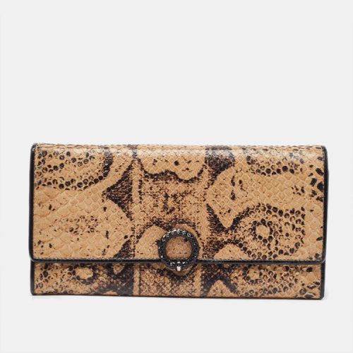 Black Python Clasp Flap Continental Wallet - Bottega Veneta - Modalova