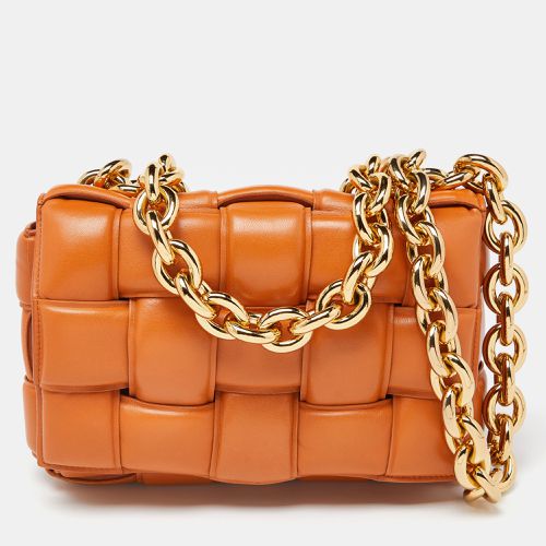 Bottega Veneta Pale Orange Leather Chain Cassette Top Handle Bag - Bottega Veneta - Modalova